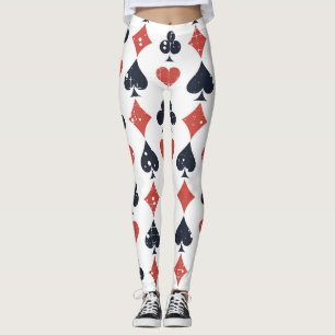 Leggings Cartas de reproducción: Grunge Resumen