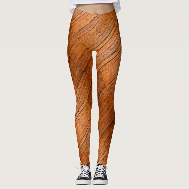 Leggings Cartas rusticas de madera con imágenes de arte (Anverso)
