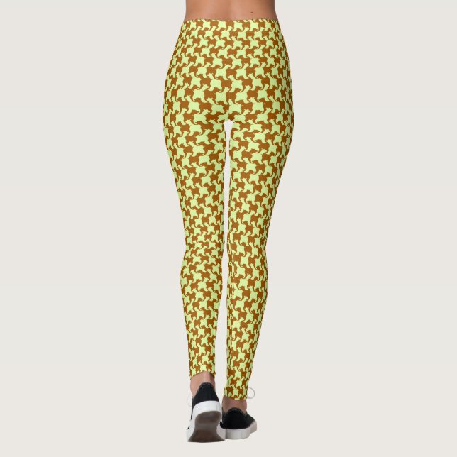 Leggings Cartuela amarilla ocre con perros Leyenda (Reverso)