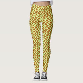 Leggings Cartuela amarilla ocre con perros Leyenda