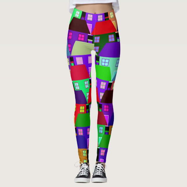 LEGGINGS CASAS COMUNIDAD HOGAR COLORIDO (Anverso)