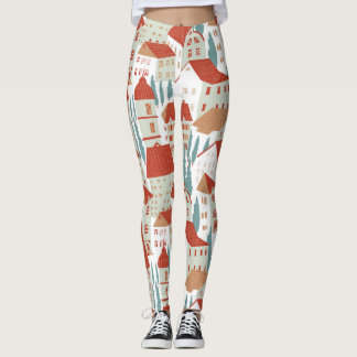 Leggings Casas de pueblo ricas: Ilustracion sin mar