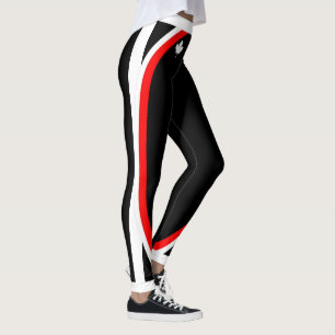 Leggings Casas patrióticas de Canadá con tiras de nombre y