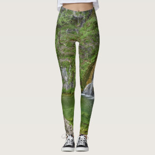 Leggings Cascada de naturaleza verde