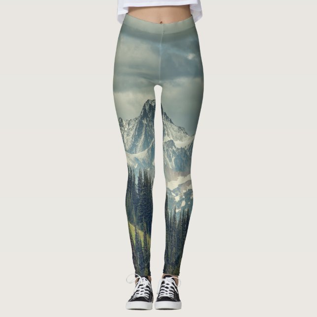 Leggings Cascada Norte: Majestic Mountain Peak. (Anverso)