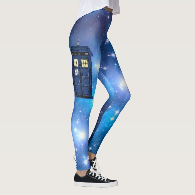 Leggings Casilla de llamadas públicas de la policía azul -  (Derecha)
