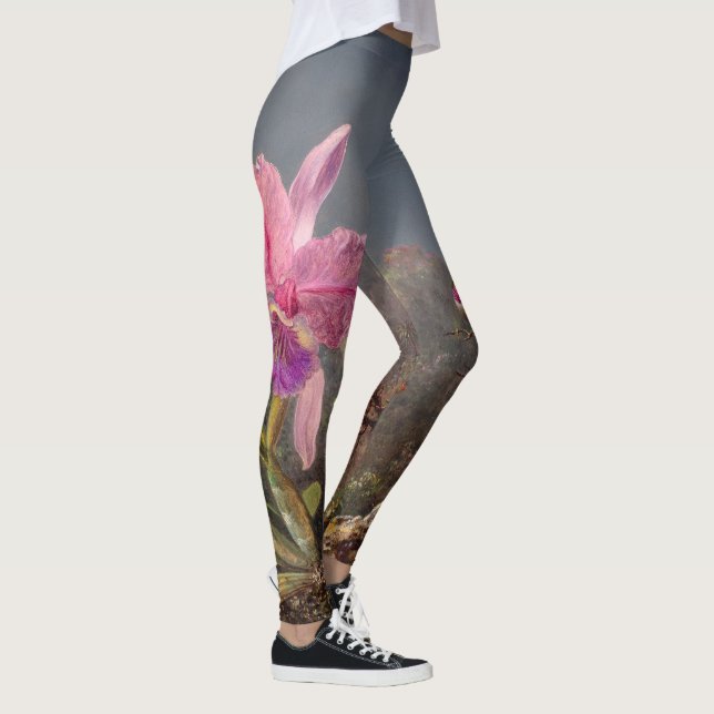 Leggings Cattleya Orchid y tres Hummingbirds por Heade (Derecha)