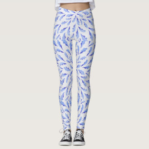 Leggings Causas de pájaro de color azul