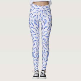 Leggings Causas de pájaro de color azul