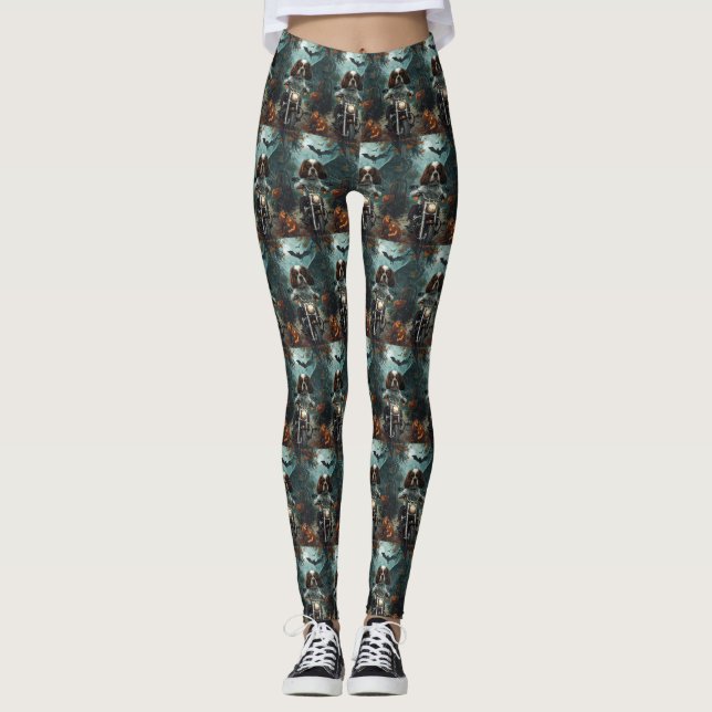 Leggings Cavalier King Charles Spaniel Halloween Espeluznan (Anverso)