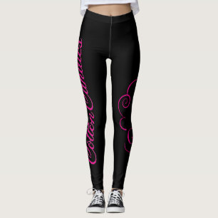 Leggings Cc de texto de las polainas y logotipo del