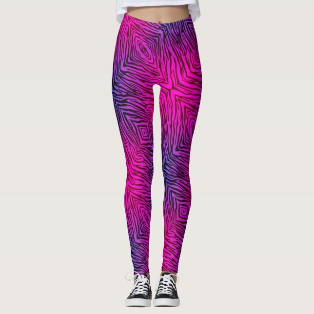 Leggings Cebra de las rosas fuertes (Anverso)