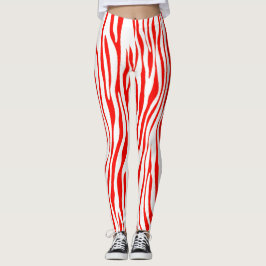 Leggings Cebra roja y blanca