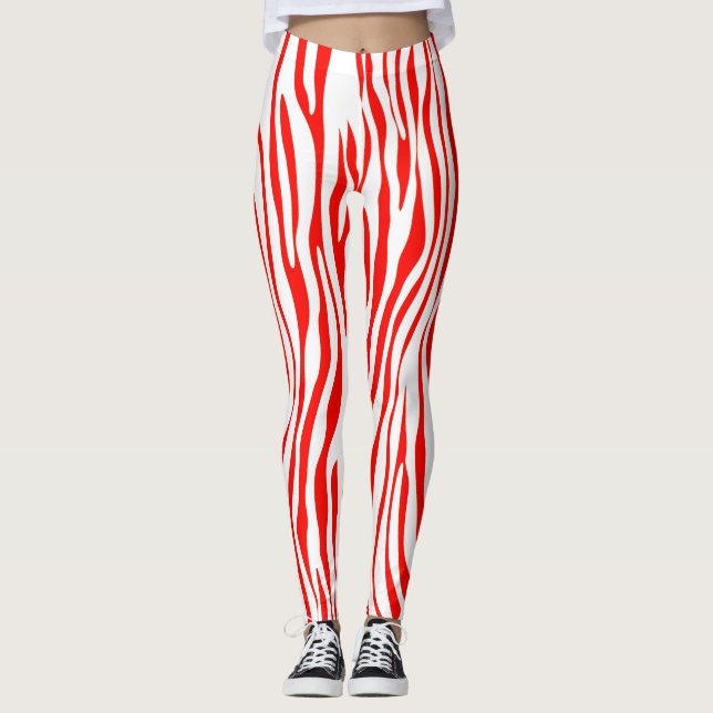 Leggings Cebra roja y blanca (Anverso)