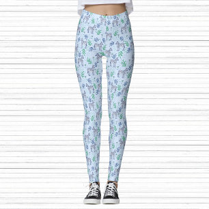 Leggings Cebras con Martinis Blue Fun Fitness Athrecreación