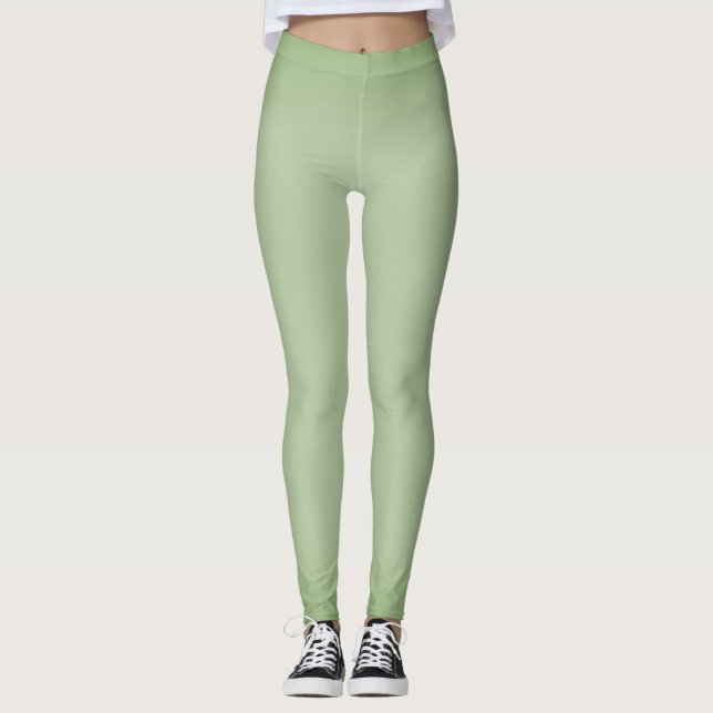 Leggings Celadón Verde Jade Sólido (Anverso)