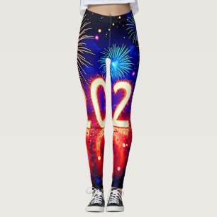 Leggings Celebra 2026: Diseño de chispa de futuro brillante