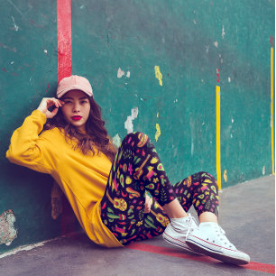 Leggings Celebra Cinco de Mayo Vibrante Negro