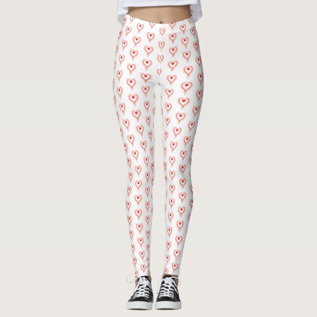 Leggings Celebración el día de San Valentín del amor (Anverso)