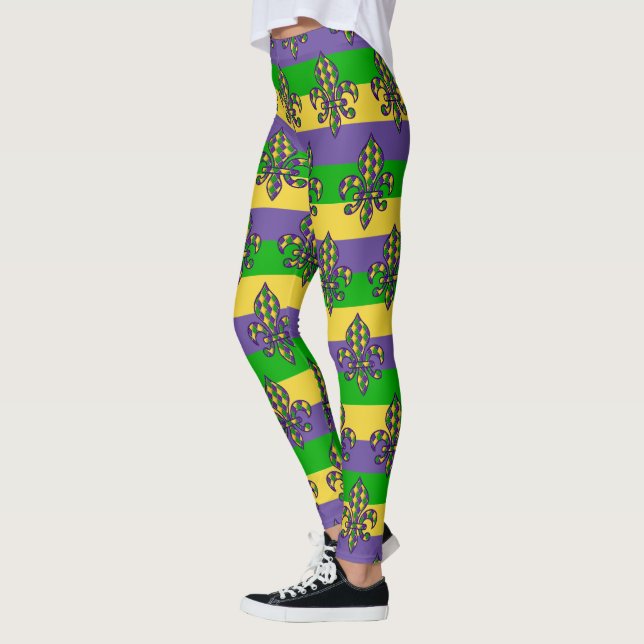 Leggings Celebrando el Carnaval de Mardi Gras (Izquierda)