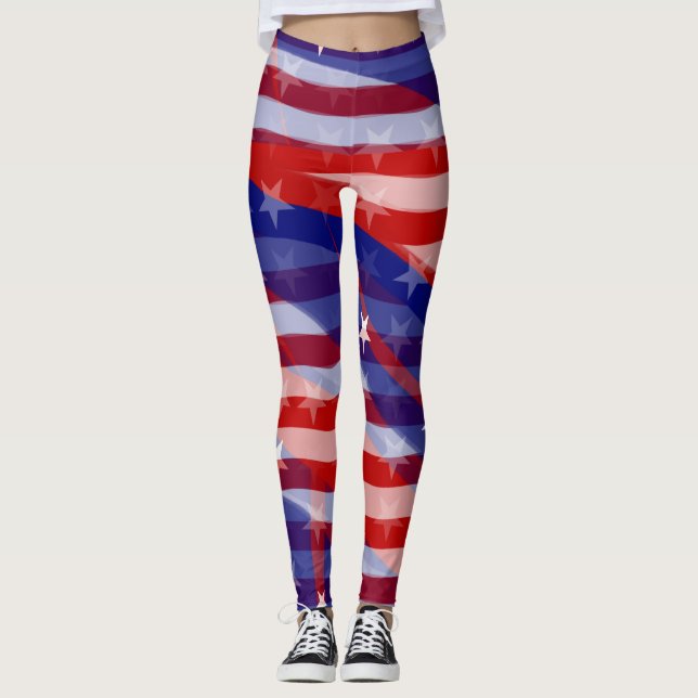 Leggings Celebrar las estrellas y las rayas (Anverso)