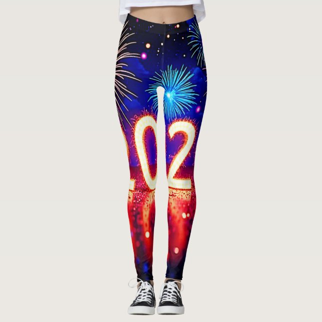 Leggings Celebrate 2026: Bright Future Spark Design  (Anverso)
