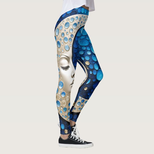 Leggings Celeste: Mujer en la luna (Derecha)