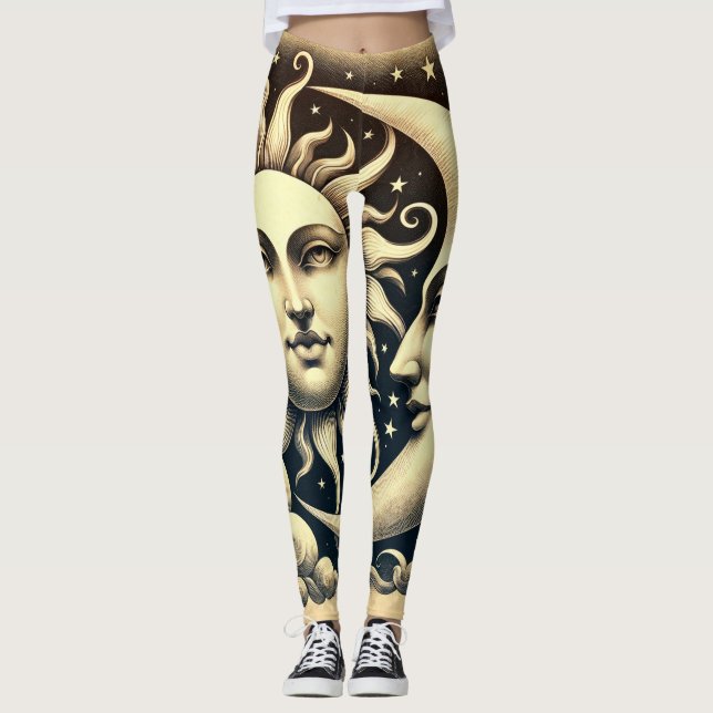 Leggings Celeste Vintage Sol y Luna (Anverso)