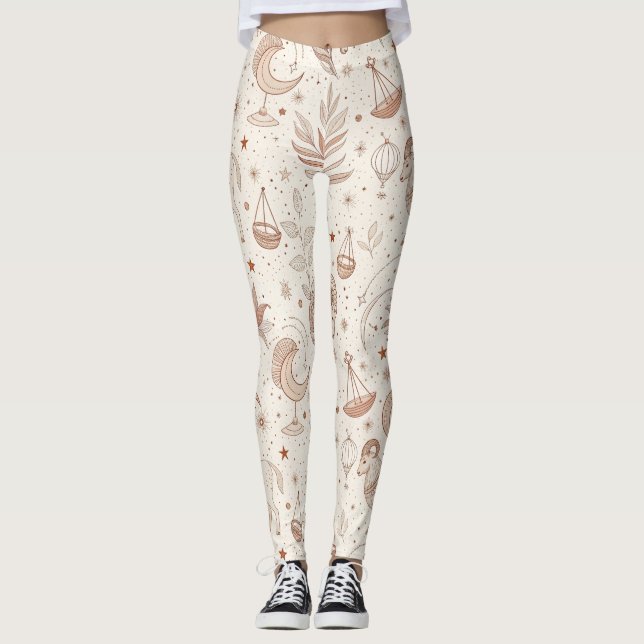 Leggings Celestial Botanical Pattern (1) (Anverso)