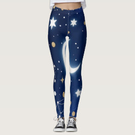 Leggings Celestial Starry Night Sky Moon & Co