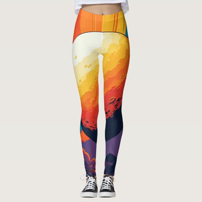 Leggings Celestial Sunset – Cosmic Art Activewear  (Anverso)