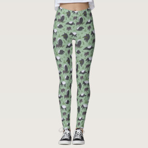 Leggings Cena de la familia Tapir en verde