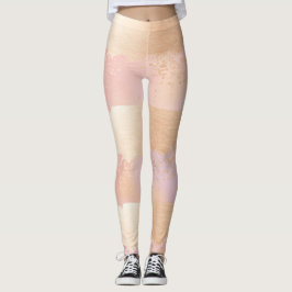Leggings Cepillo dorado rompe las piernas