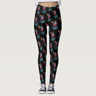 Leggings Cerdo lindo con alas coloridas | Creer en la magia