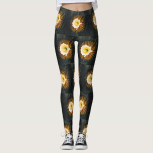 Leggings Cereus Nocturno Florecedor Vintage Arte Gótico