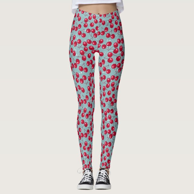 Leggings Cereza de invierno. (Anverso)
