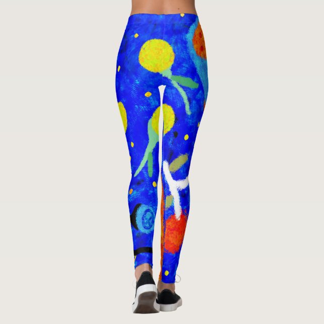 Leggings Cerezas de bayas azules (Reverso)