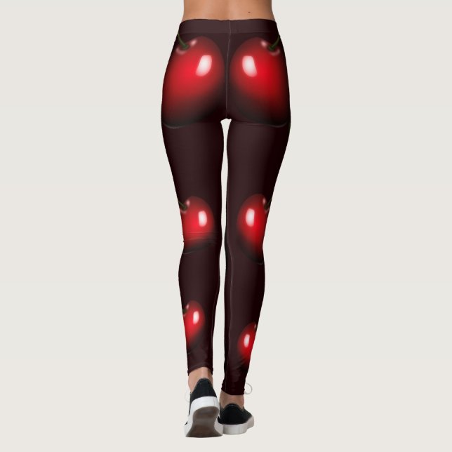Leggings Cerezas dulces - Rojo oscuro (Reverso)