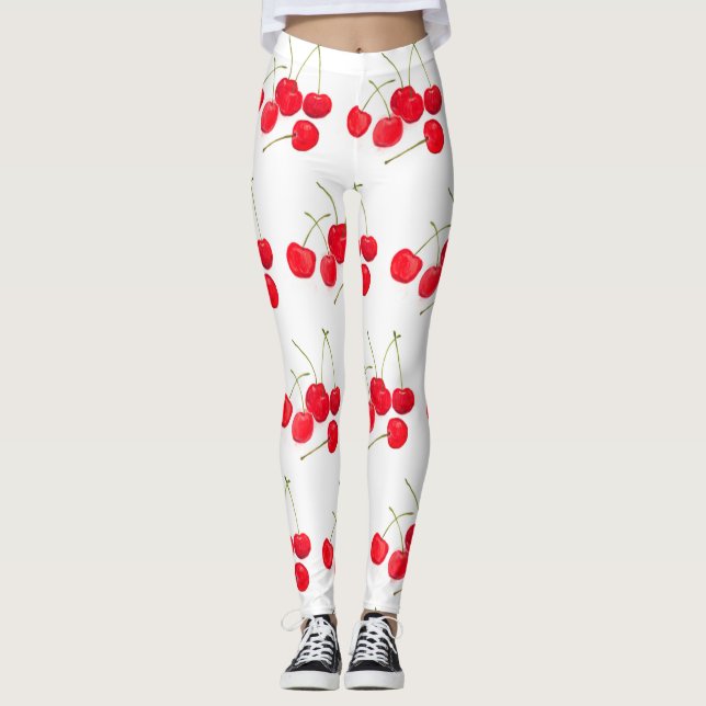 Leggings Cerezas fruta Verano Fresco Dulce Natural (Anverso)
