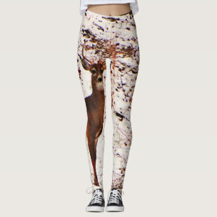 Leggings Cerveza en el bosque de nieve Camo Camouflage .