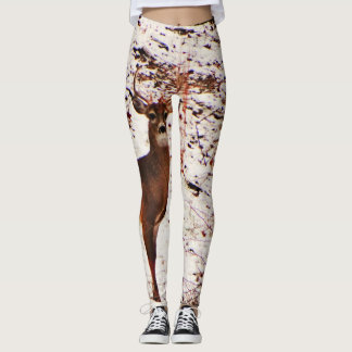 Leggings Cerveza en el bosque de nieve Camo Camouflage .