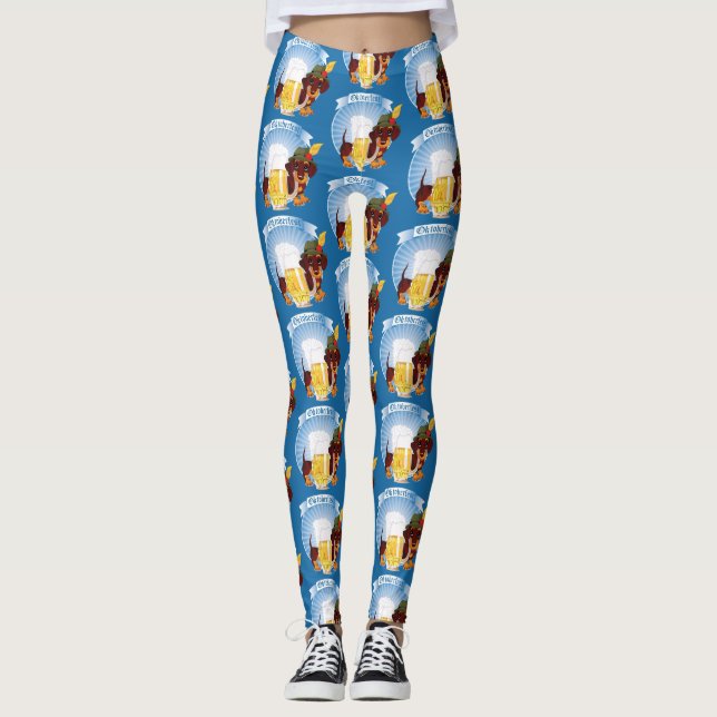Leggings Cerveza Oktoberfest y piernas de perro (Anverso)