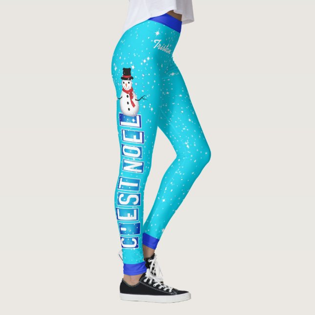 Leggings C'EST NOEL / Navidades Snowman (Su Nombre) (Derecha)
