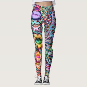 Leggings Chakra Floral Dreamer colorido Inusual Mística
