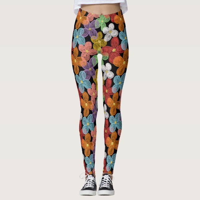 Leggings Chalk Daisies Pocket Folder (Anverso)