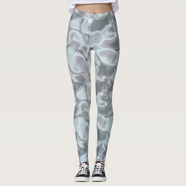Leggings Chapoteo del mármol de la ondulación del agua (Anverso)