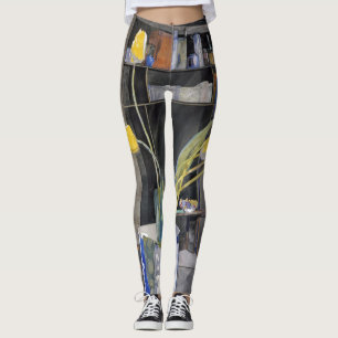 Leggings Charles Rennie Mackintosh - Tulips amarillos