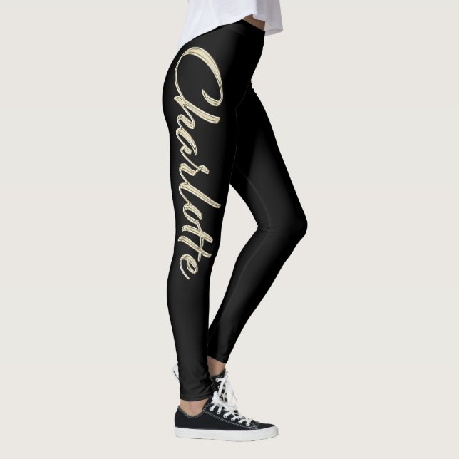 Leggings Charlotte white gold Handwriting Hose (Derecha)