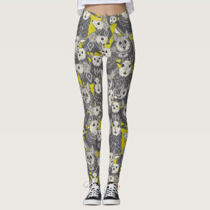 Leggings chartreuse de ratones de suéter