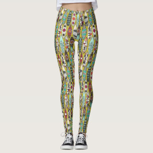 Leggings chartreuse de tablas de surf